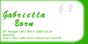 gabriella born business card
